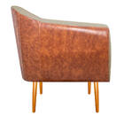 Kit 02 Poltronas Grazi Pés Palito Sintético Nozes Linho - Doc