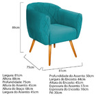 Kit 02 Poltronas Grazi Pés Palito Suede - Amarena Móveis - Az