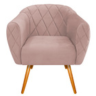 Kit 02 Poltronas Grazi Pés Palito Suede - Amarena Móveis - Ro