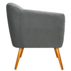 Kit 02 Poltronas Grazi Pés Palito Suede - Doce Sonho Móveis -