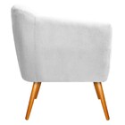 Kit 02 Poltronas Helena Palito Mel Suede Branco - Amarena Móv