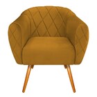 Kit 02 Poltronas Helena Palito Mel Suede Mostarda - Amarena M