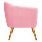 Kit 02 Poltronas Helena Palito Mel Suede Rosa Bebê - Amarena