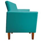 Kit 02 Poltronas Jade Corino Azul Turquesa Pés Chanfrado Cast