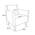 Kit 02 Poltronas Jade Corino Bege Pes Chanfrado Castanho  M11