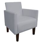 Kit 02 Poltronas Jade Corino Cinza Pes Chanfrado Tabaco  M11