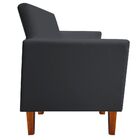 Kit 02 Poltronas Jade Corino Grafite Pés Chanfrado Castanho D