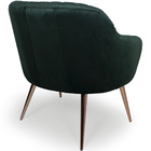 Kit 02 Poltronas Jade Pés Palito Rosê Gold Veludo Verde - Cas