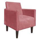 Kit 02 Poltronas Jade Suede Rose Pes Chanfrado  M11 - D'rossi