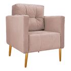 Kit 02 Poltronas Juliete Pés Palito Suede - Doce Sonho Móveis