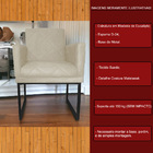 Kit 02 Poltronas Klara Base Ferro Preto Suede - Estopar - Sue