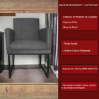 Kit 02 Poltronas Klara Base Ferro Preto Suede - Estopar - Sue