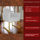 Kit 02 Poltronas Klara Decorativa Base Ferro Dourado Suede -