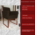 Kit 02 Poltronas Klara Para Sala Base Ferro Bronze Suede - Es