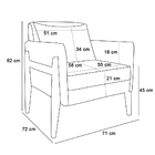 Kit 02 Poltronas Lana Suede Base De Madeira D03 - D'rossi - R