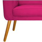 Kit 02 Poltronas Larissa Palito Mel Suede Pink - Amarena Móve