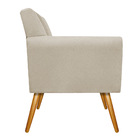 Kit 02 Poltronas Laura Palito Mel Suede Bege - Amarena Móveis