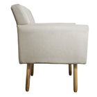 Kit 02 Poltronas Laura Pés Palito Linho - Doce Sonho Móveis -