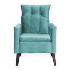 Kit 02 Poltronas Ligia Luxo Veludo Cores - Ds Estofados - Azu