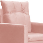 Kit 02 Poltronas Ligia Luxo Veludo Cores - Ds Estofados - Rosa