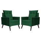 Kit 02 Poltronas Ligia Luxo Veludo Cores - Ds Estofados - Ver