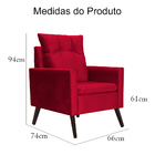 Kit 02 Poltronas Ligia Luxo Veludo Cores - Ds Estofados - Ver