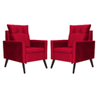 Kit 02 Poltronas Ligia Luxo Veludo Cores - Ds Estofados - Ver