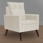 Kit 02 Poltronas Ligia Para Sala Linho Cores - Ds Estofados -