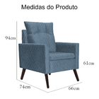 Kit 02 Poltronas Ligia Para Sala Linho Cores - Ds Estofados -