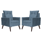 Kit 02 Poltronas Ligia Para Sala Linho Cores - Ds Estofados -