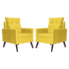 Kit 02 Poltronas Ligia Requinte Suede Cores - Ds Estofados -