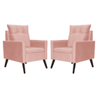 Kit 02 Poltronas Ligia Requinte Veludo Cores - Ds Estofados -