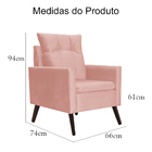 Kit 02 Poltronas Ligia Requinte Veludo Cores - Ds Estofados -
