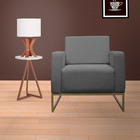 Kit 02 Poltronas Lilly Base De Metal Dourada Suede Escolha Su