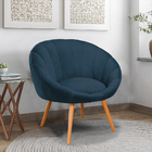 Kit 02 Poltronas Lina Veludo Pés Palito Castanho - D'rossi -