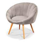 Kit 02 Poltronas Lina Veludo Pés Palito Castanho - D'rossi -