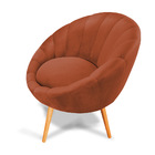 Kit 02 Poltronas Lina Veludo Pés Palito Castanho - D'rossi -