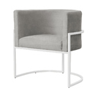 Kit 02 Poltronas Luana Base Branca Linho Cores - Ds Estofados