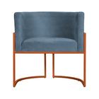 Kit 02 Poltronas Luana Base Em Bronze Linho Cores - Ds Estofa