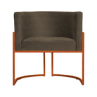 Kit 02 Poltronas Luana Base Em Bronze Linho Cores - Ds Estofa