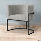 Kit 02 Poltronas Luana Base Preta Linho Cores - Ds Estofados