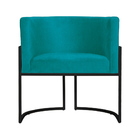 Kit 02 Poltronas Luana Base Preta Suede Cores - Ds Estofados