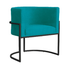 Kit 02 Poltronas Luana Base Preta Suede Cores - Ds Estofados