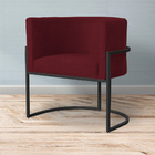 Kit 02 Poltronas Luana Base Preta Suede Cores - Ds Estofados