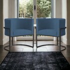 Kit 02 Poltronas Luana Base Preta Suede Cores - Ds Estofados