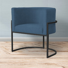 Kit 02 Poltronas Luana Base Preta Suede Cores - Ds Estofados