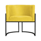 Kit 02 Poltronas Luana Base Preta Suede Cores - Ds Estofados