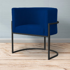 Kit 02 Poltronas Luana Base Preta Suede Cores - Ds Estofados