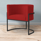 Kit 02 Poltronas Luana Base Preta Suede Cores - Ds Estofados