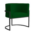 Kit 02 Poltronas Luana Base Preta Suede Cores - Ds Estofados